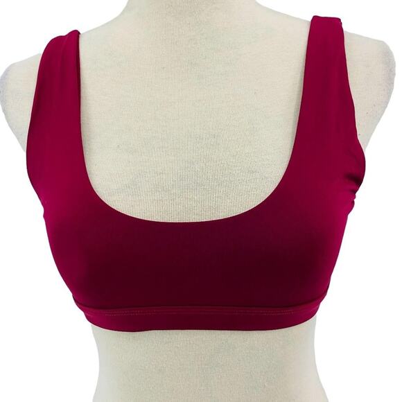 Dippin' Daisy's Sporty Swim Top Burgundy Womens Medium - Picture 3 of 9